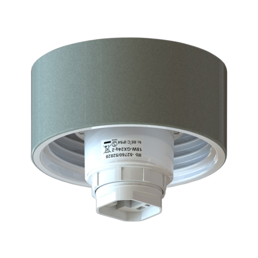 Posliinikanta, 99 mm, ruskea, suora , IP54, GX24 q2 18W, kytkentä takaa