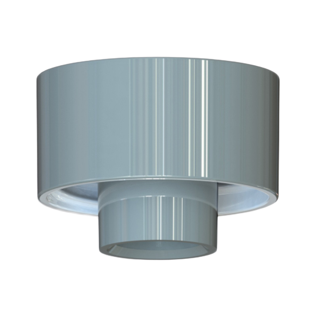 Lampunkanta,  kierre 84,5 mm harmaa IP44 suora E27 75W. Kytkentä takaa