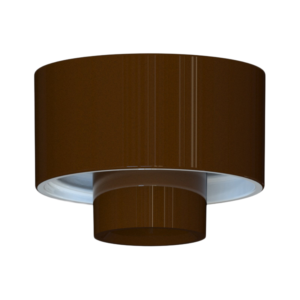 Lampunkanta,  kierre 84,5 mm ruskea IP44 suora E27 75W. Kytkentä takaa