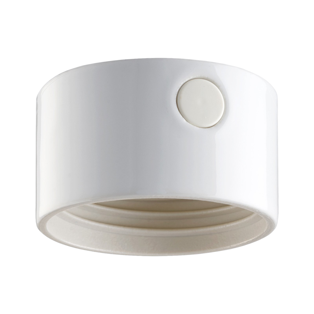 Lampunkanta,  kierre 84,5 mm valkoinen IP54 suora. Pinta-asennus. Toimitetaan ilman LED-moduulia, max 8W