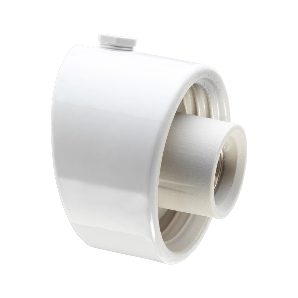 Posliinikanta vino valkoinen Yksi kytkentäkohta pinta-asennettavalle johdolle E27 IP54