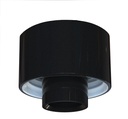 Posliinikanta Musta Suora IP54 E27 84,5mm Kierre
