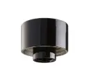Posliinikanta Musta Suora IP54 E27 84,5mm Kierre