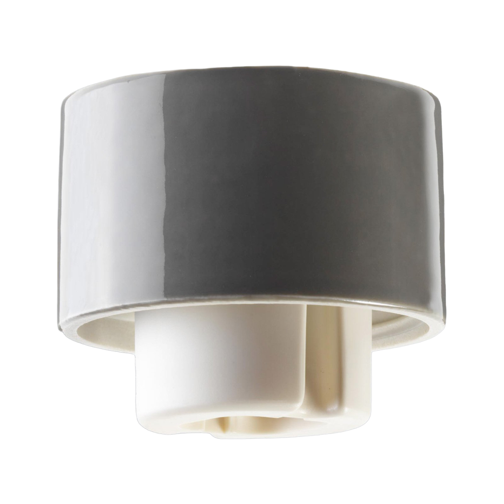 Lampunkanta,  kierre 84,5 mm harmaa IP54 suora.  Kytketään takaa (ei pinta). G24 q1 10/13W