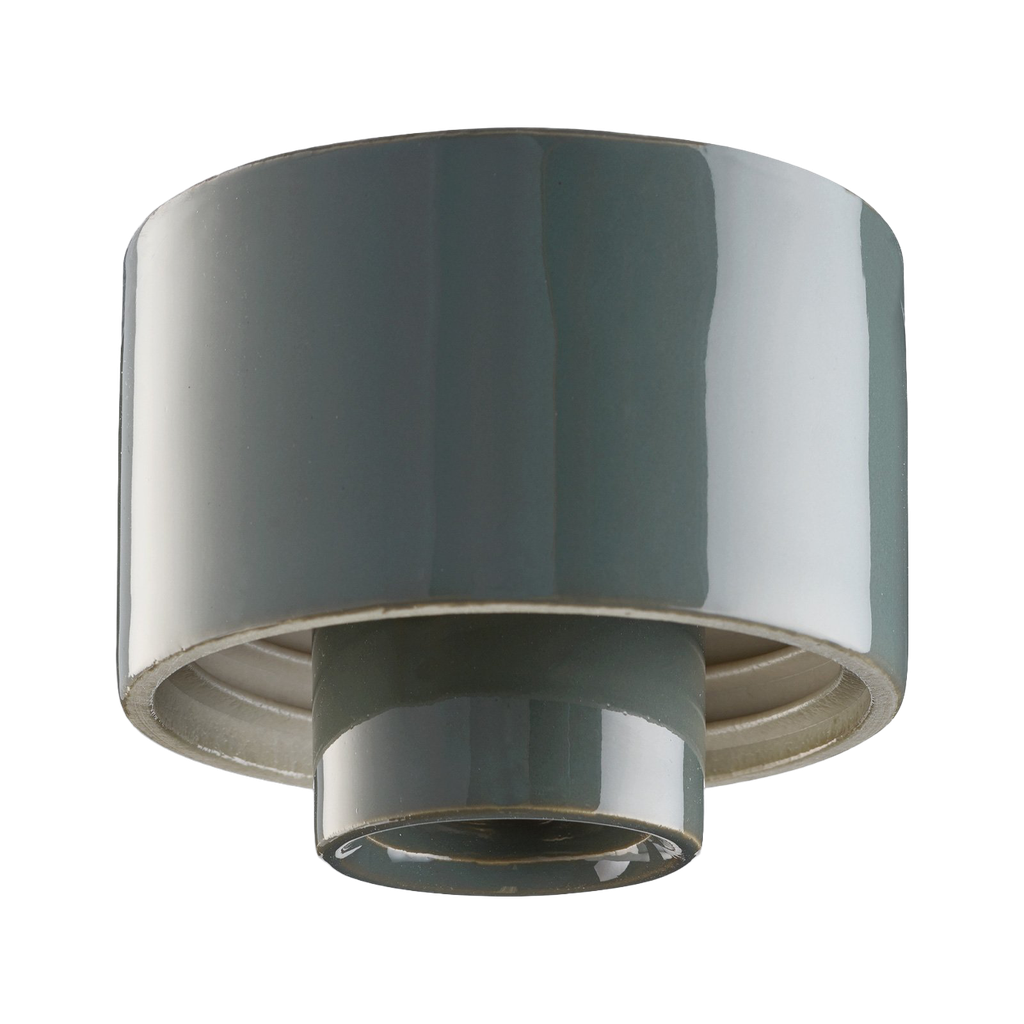 Lampunkanta,  kierre 84,5 mm harmaa IP54 suora.  Kytketään takaa (ei pinta). Toimitetaan ilman LED-moduulia, max 8W