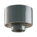 Lampunkanta,  kierre 84,5 mm harmaa IP54 suora.  Kytketään takaa (ei pinta). Toimitetaan ilman LED-moduulia, max 8W