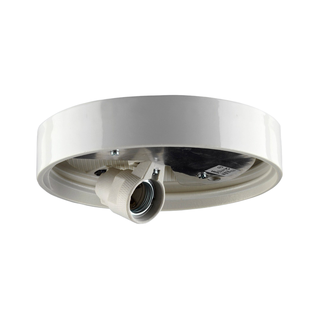 Lampunkanta,  kierre 185,5 mm valkoinen IP44 suora E27 75W