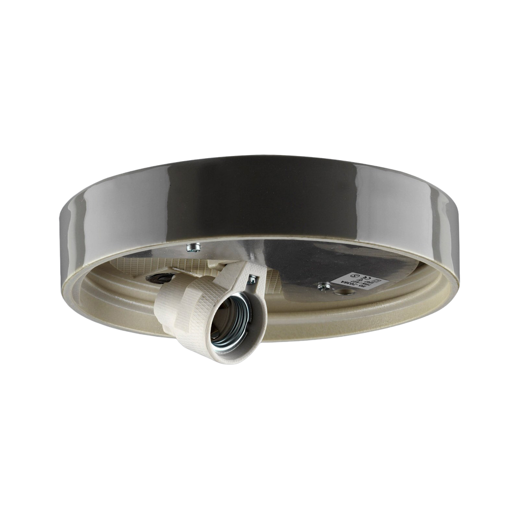 Lampunkanta,  kierre 185,5 mm harmaa IP44 suora E27 75W