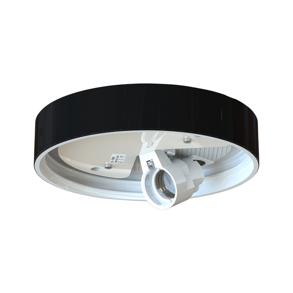 Lampunkanta,  kierre 185,5 mm musta IP44 suora E27 75W