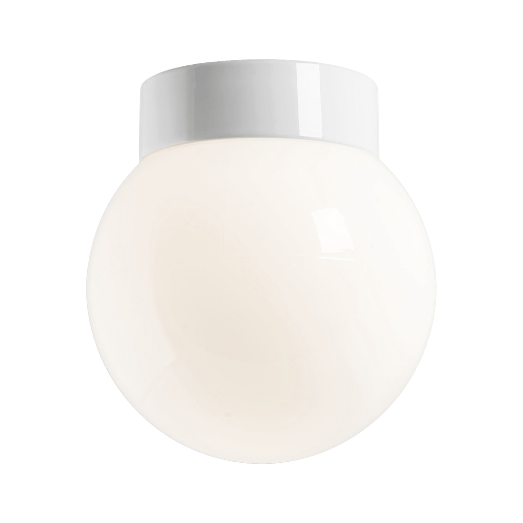 Classic Glob kiiltävä opaalilasi, Ø 150 mm valkoinen IP20 suora, kierre 84,5 mm, LED 8W 800lm 3000K