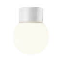 Classic Glob matta opaalilasi Ø 150 mm, valkoinen, suora, IP54, kierre 84,5 mm, E27, 75W,