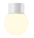 Classic Glob, matta opaalilasi Ø 150 mm, valkoinen, IP54, suora, kierre 84,5 mm, LED 8W 790lm 3000K