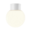Classic Glob matta opaalilasi Ø 180 mm, valkoinen, suora, IP54, kierre 84,5 mm, E27, 75W,