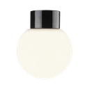 Classic Glob matta opaalilasi Ø 180 mm, musta, suora, IP54, kierre 84,5 mm, E27, 75W,