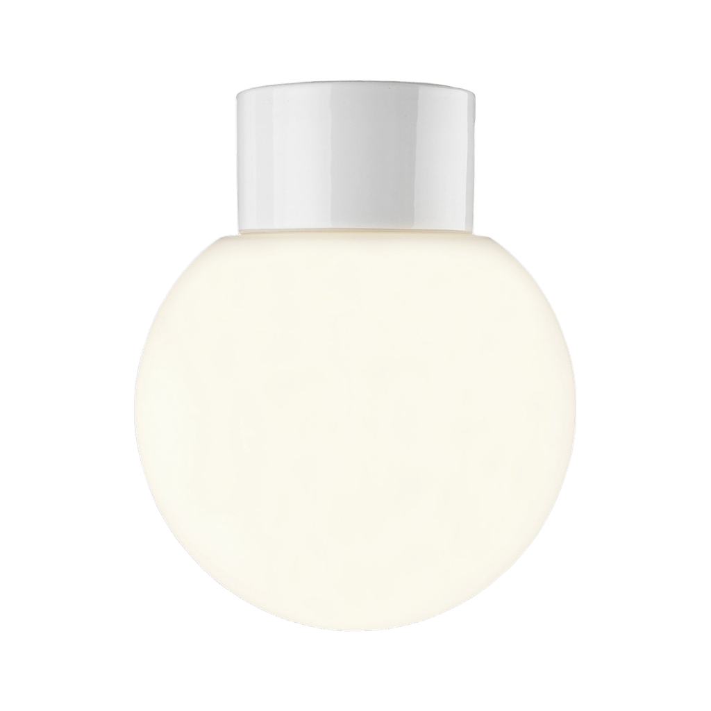 Classic Glob, matta opaalilasi Ø 180 mm valkoinen IP54 suora, kierre 84,5 mm LED 8W 800lm 3000K