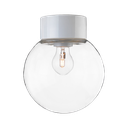 Classic Glob 200 kirkas lasi, valkoinen suora IP54  E27