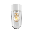 Classic valaisin Ø 100 mm tallikuvulla Valkoinen kirkas lasi, IP54 E 27