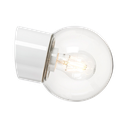 Classic Glob kirkas lasi, Ø 150 mm valkoinen IP54 vino, E27, 75W, kierre 84,5 mm