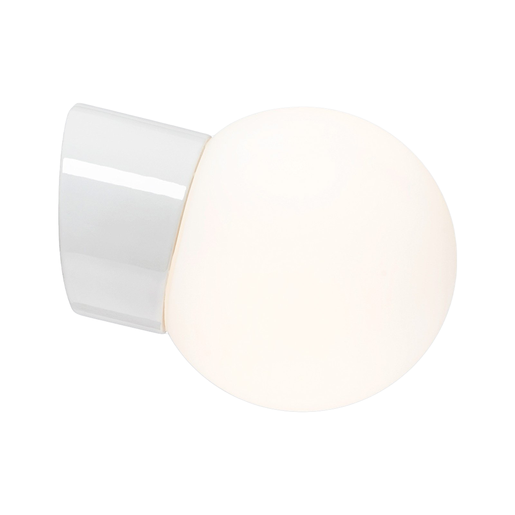 Classic Glob-matta opaalilasi Ø 150 mm valkoinen IP54-viiste, kierre 84,5 mm, LED 8W 800lm 3000K