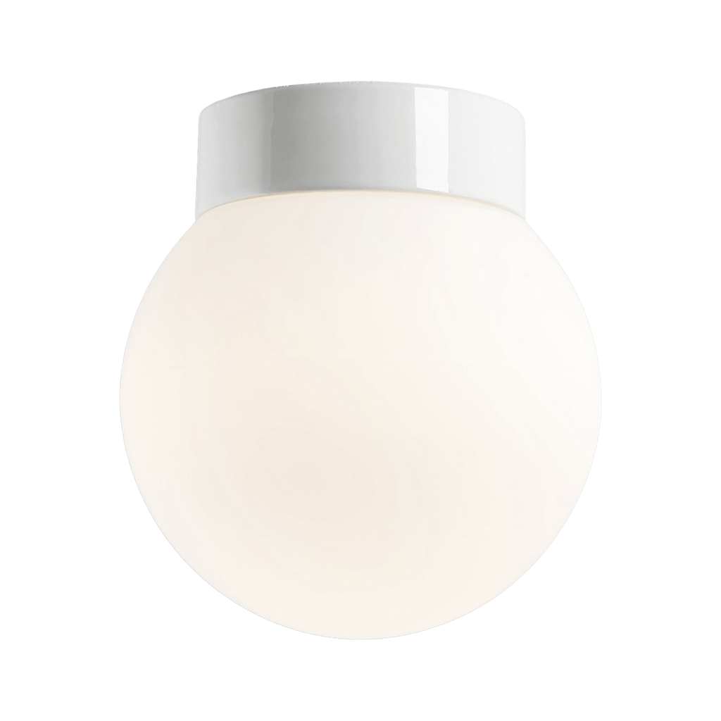 Classic Glob matta opaalilasi Ø 200 mm valkoinen IP44 suora, kierre 123,5 mm LED 10W 960lm 3000K