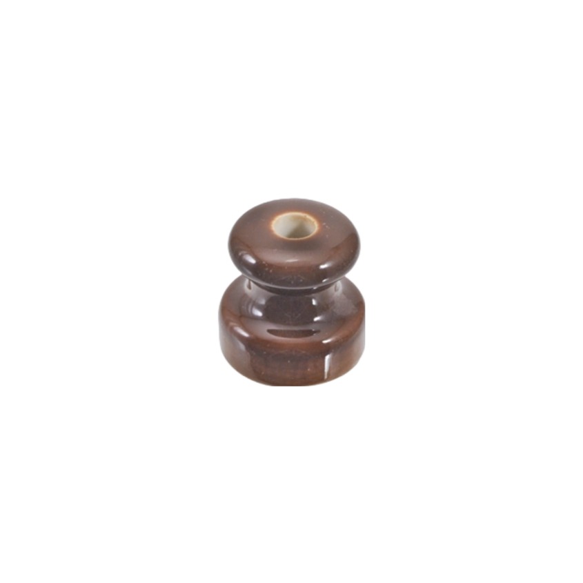 Posliinieristin, ruskea posliini. Ø 31mm, korkeus 31mm.