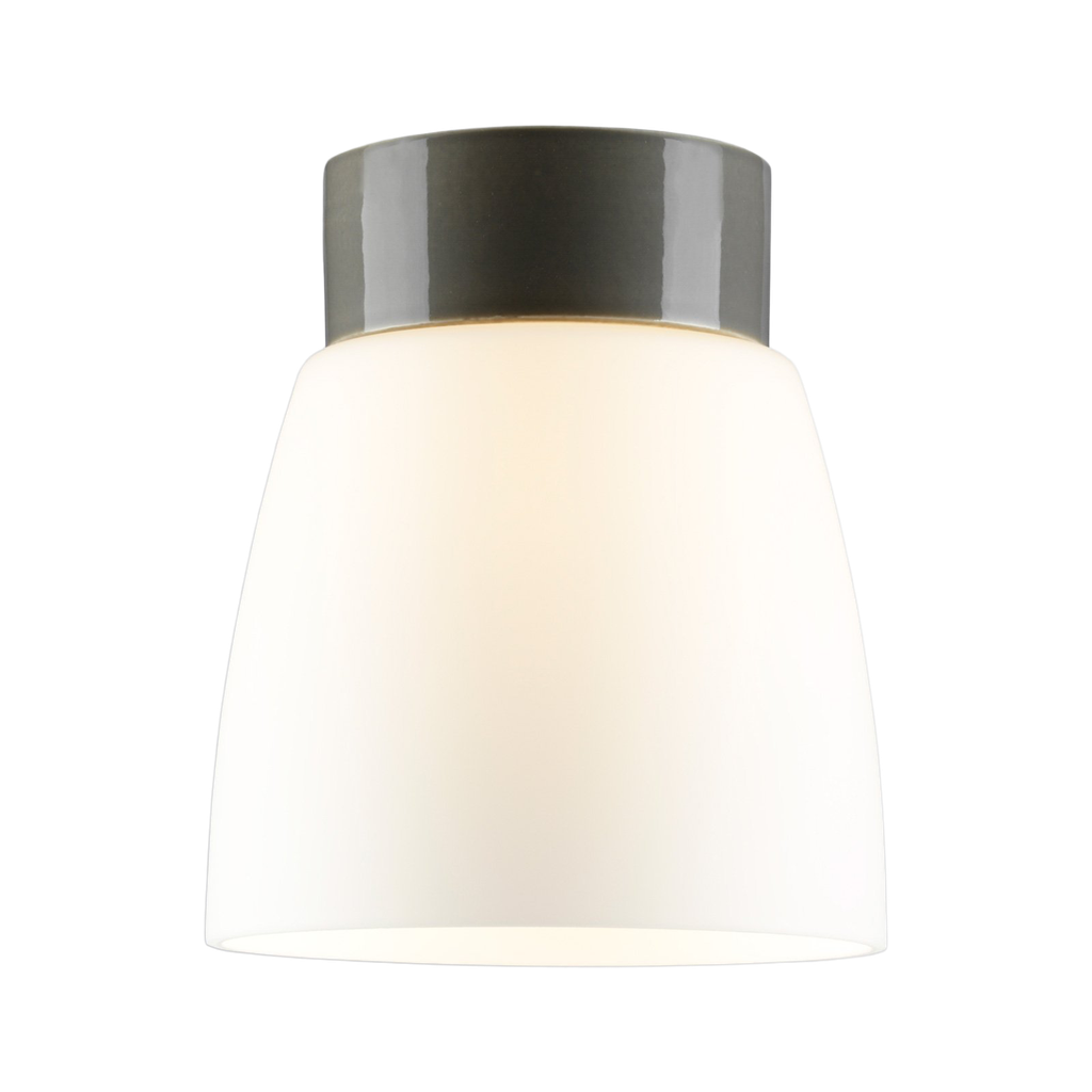 Open Klara, matta opaalilasilasi, harmaa lampunkanta,  IP21 suora E27 75W