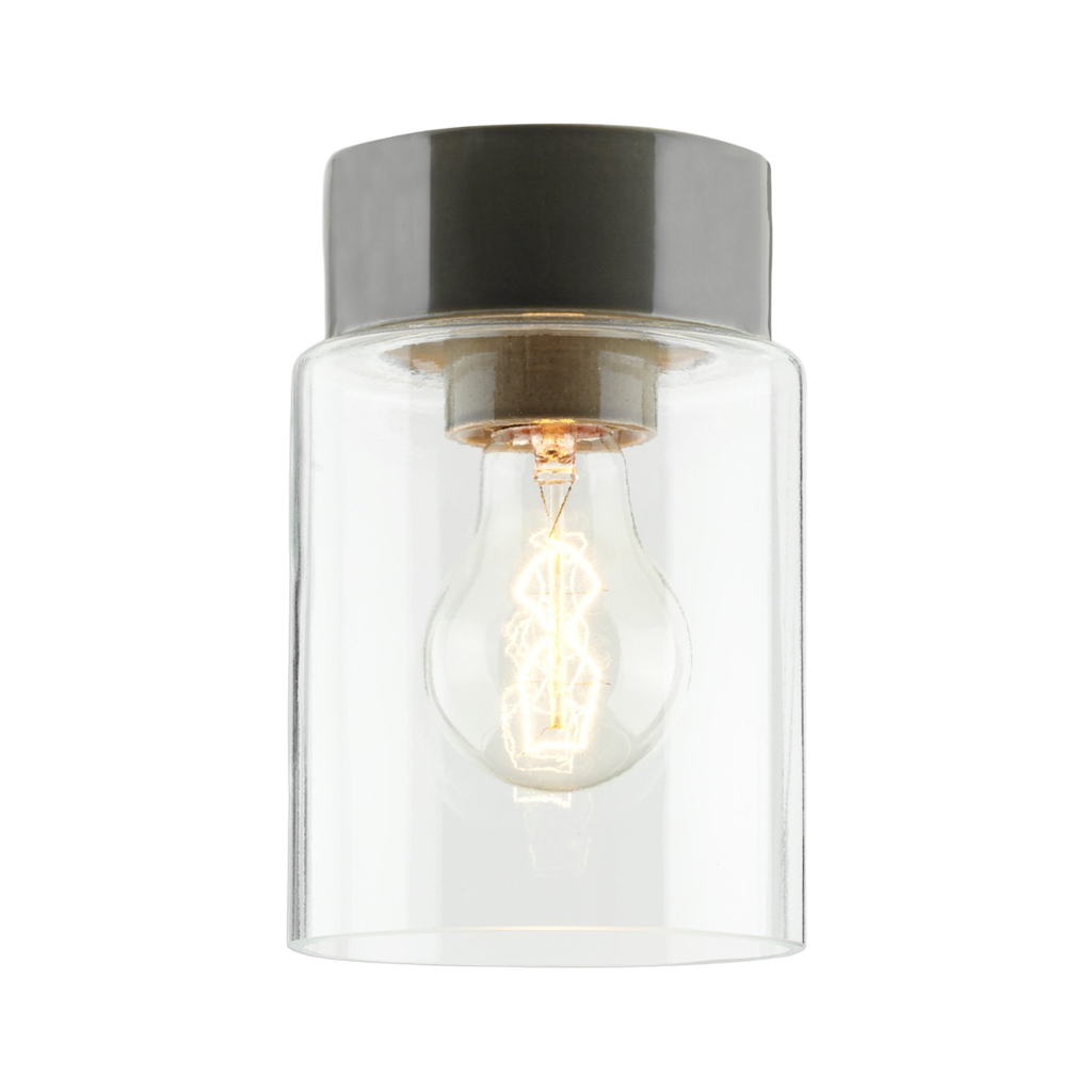 Open Tina kirkas lasi,  harmaa lampunkanta,  IP21 suora E27 75W