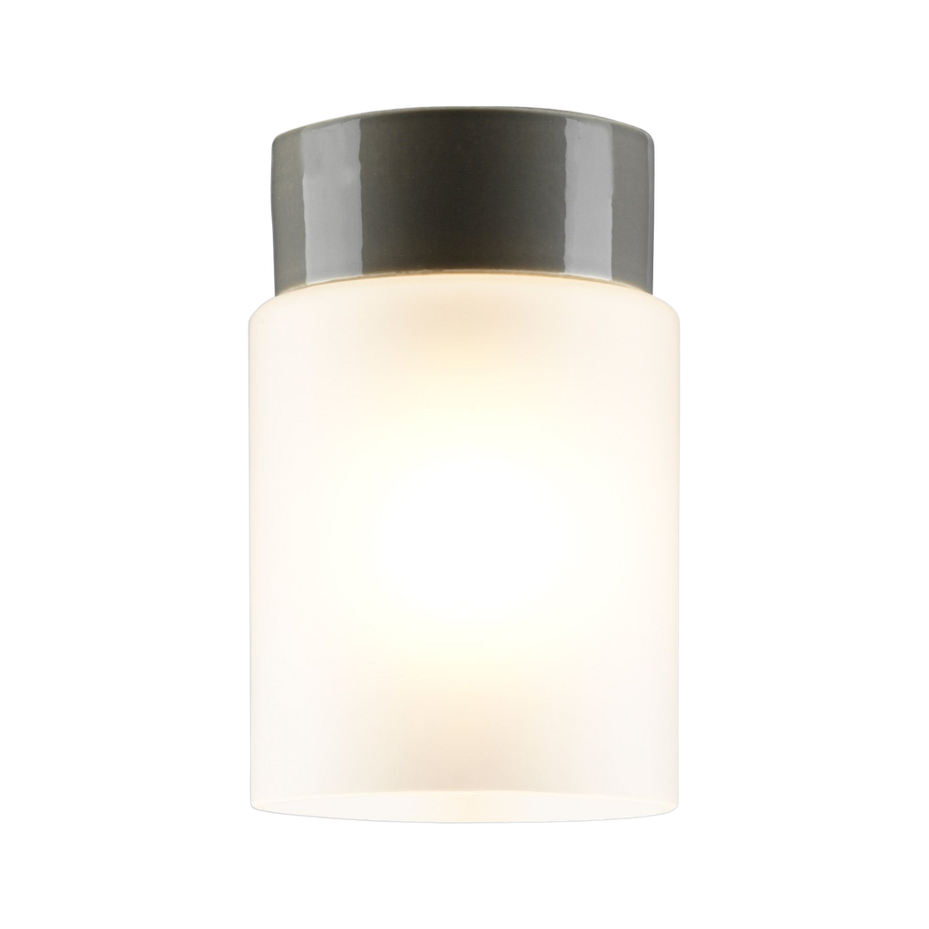 Open Tina, huurrettu lasi, harmaa lampunkanta, IP21 suora E27 75W