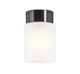 Open Tina, huurrettu lasi, musta lampunkanta, IP21 suora E27 75W