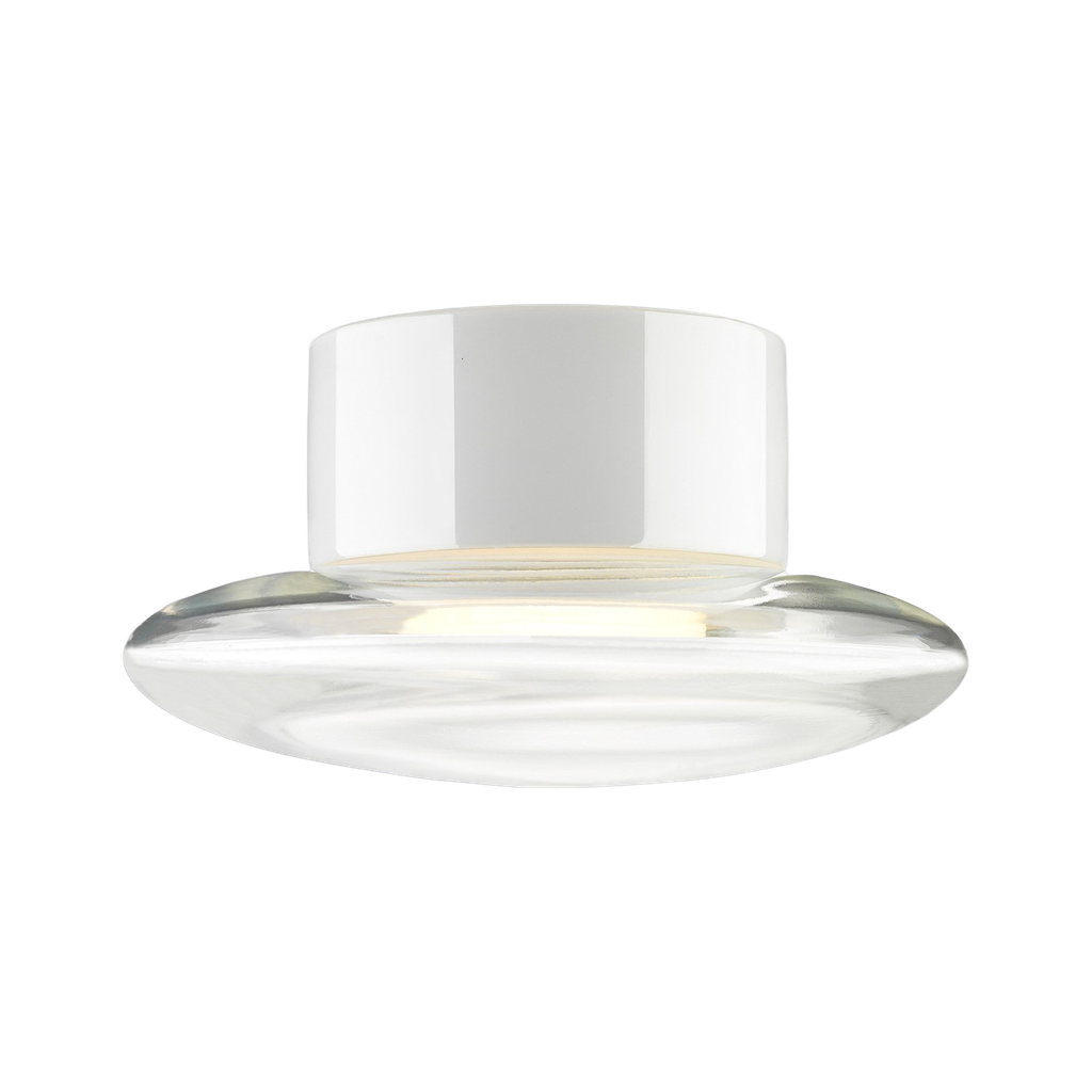 Cairo valkoinen, kirkas lasikupu, IP44 straight GX53 max13W