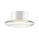 Cairo valkoinen, kirkas lasikupu, IP44 straight GX53 max13W