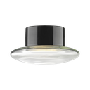 Cairo musta, kirkas lasikupu, IP44 straight GX53 max13W