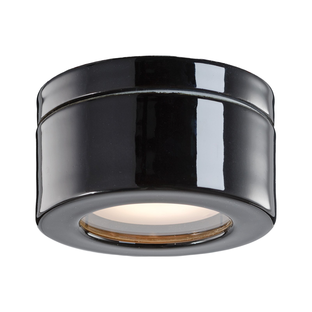 Posliinivalaisin Cool musta kattoon ja seinälle H65 IP44 GX53 6-9W