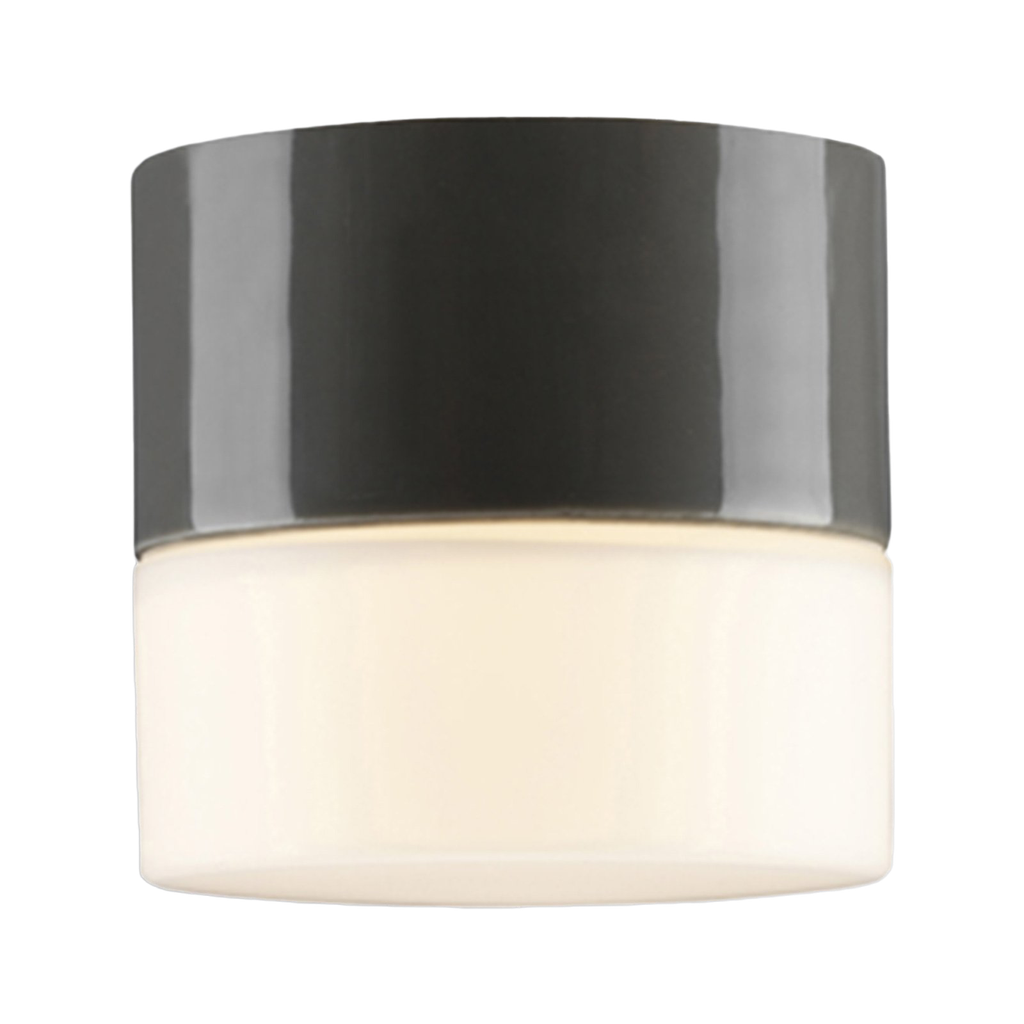 Posliinivalaisin Opus 100 kattoon ja seinälle Harmaa matta opaalilasinen lasikupu  G9 25W IP44