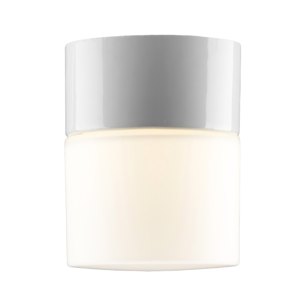 Opus 100, korkeus 125 mm, valkoinen, IP44, suora, LED 8W 800lm 3000K Ra>90