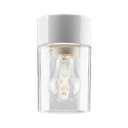 Opus 100 korkeus 175 mm kirkas lasi, valkoinen IP44 suora E27 75W