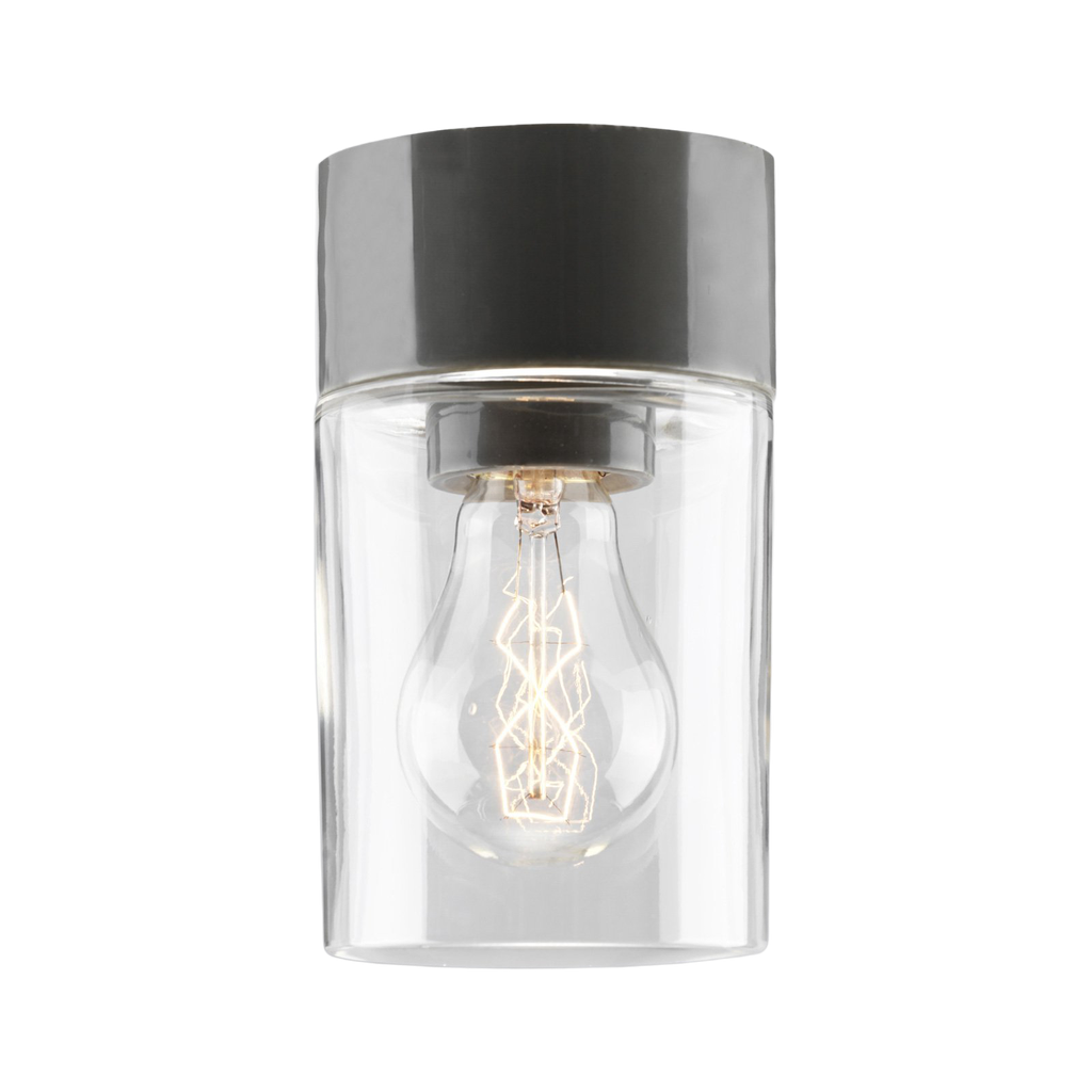 Opus 100 korkeus 175 mm kirkas lasi, harmaa IP44 suora E27 75W