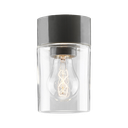 Opus 100 korkeus 175 mm kirkas lasi, harmaa IP44 suora E27 75W