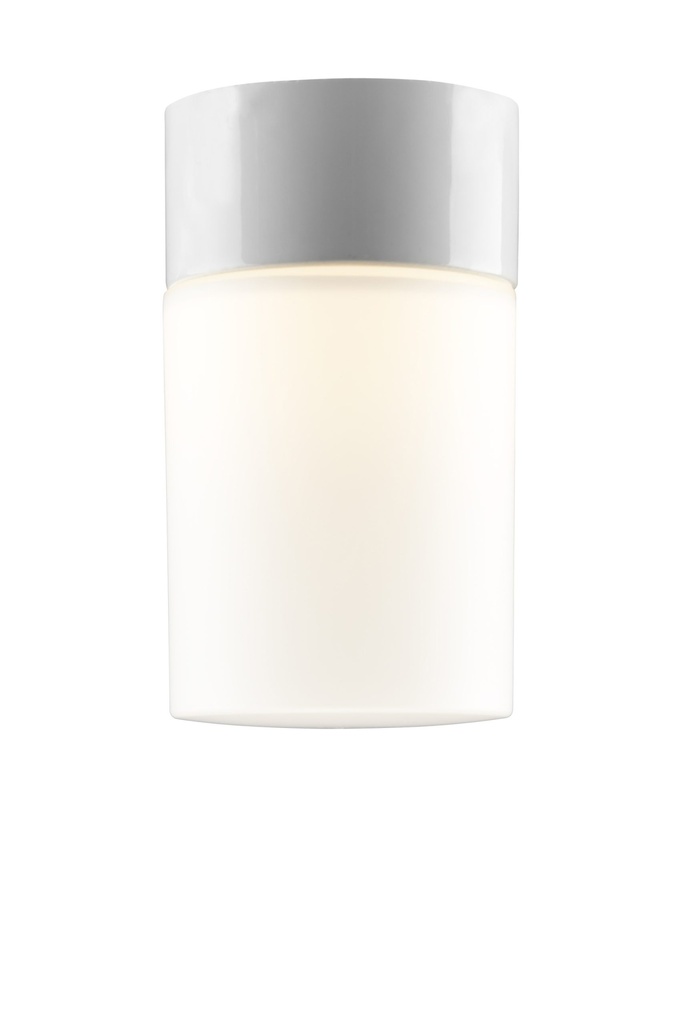Opus 100/175 ledvalaisin 8W, IP44, valkoinen posliinikanta, matta opaalilasi.