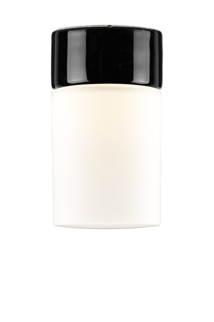 Opus 100/175 ledvalaisin 8W, IP44, musta posliinikanta, matta opaalilasi.