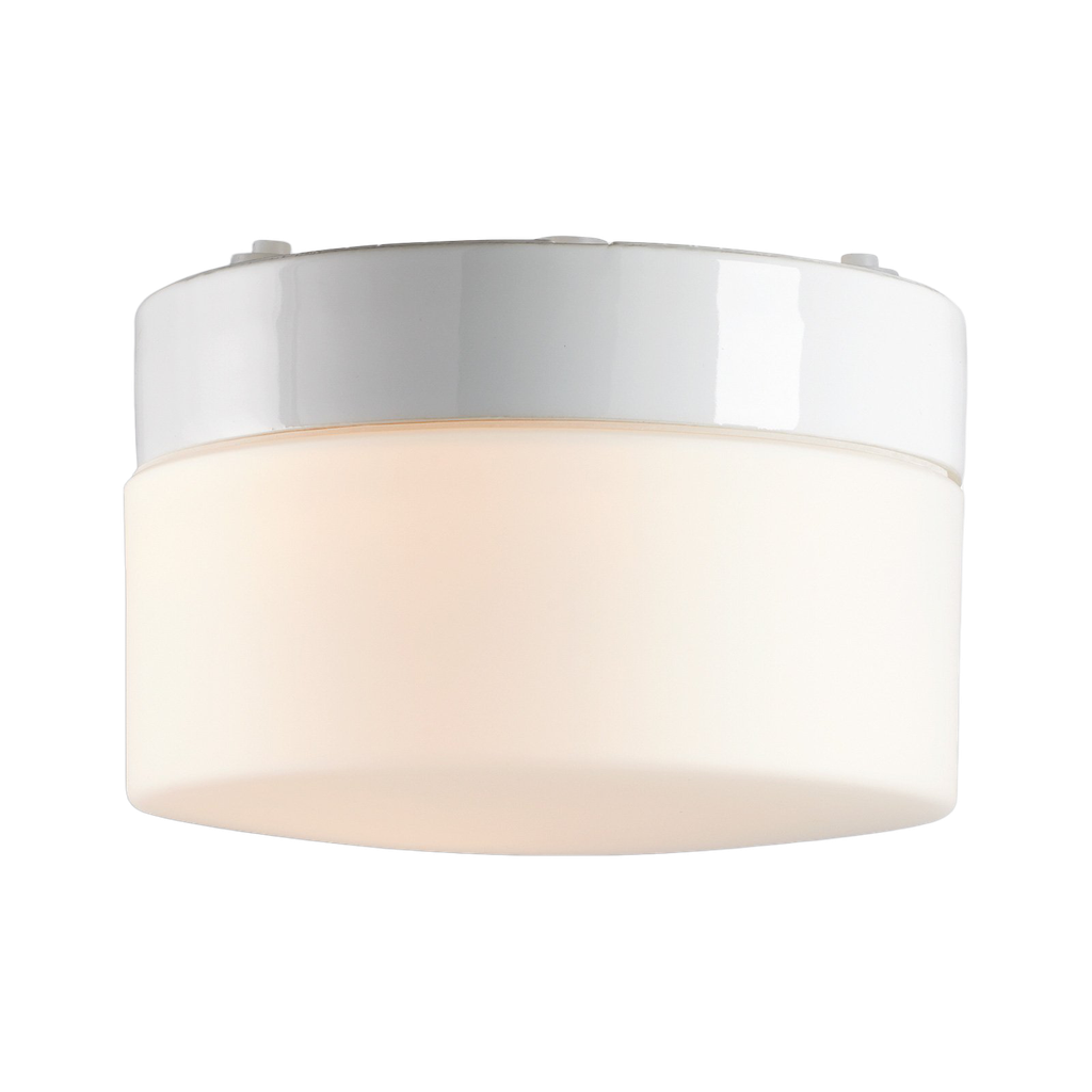 Opus 200 sauna, korkeus 140 mm, valkoinen, matta opaalilasi, IP44, E27. Sisältää valolähteen.