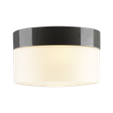 Opus 200, korkeus 131 mm, harmaa, matta opaalilasinen lasikupu, E27 75W IP44