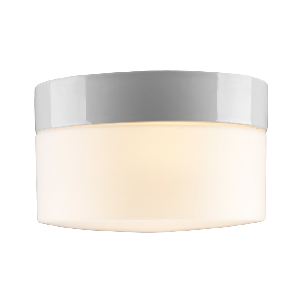 Opus 200, korkeus 131 mm, valkoinen, matta opaalilasinen lasikupu, 12W välkkymätön LED 1300lm 2700K Ra>90
