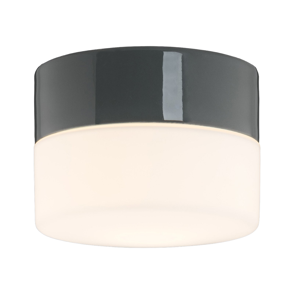 Opus 200, korkeus 131 mm, harmaa, matta opaalilasinen lasikupu, 12W välkkymätön LED 1300lm 2700K Ra>90