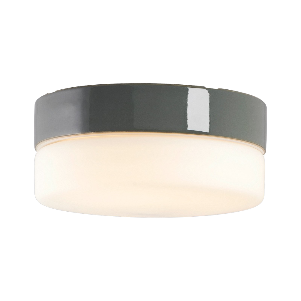 Opus 200, korkeus 100 mm, harmaa, matta opaalilasinen lasikupu, 12W välkkymätön LED 1350lm 3000K Ra>90