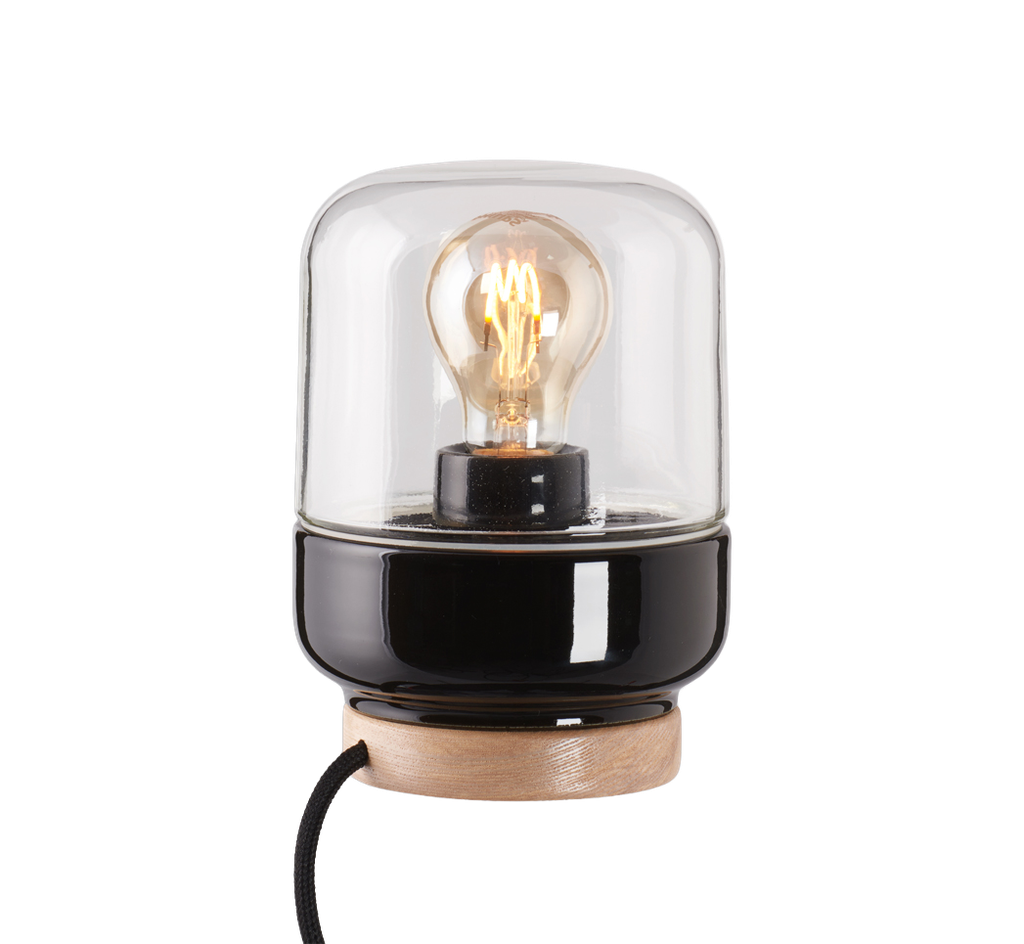 Ohm Table 140/190 IP20 E27 Musta Kirkas lasi