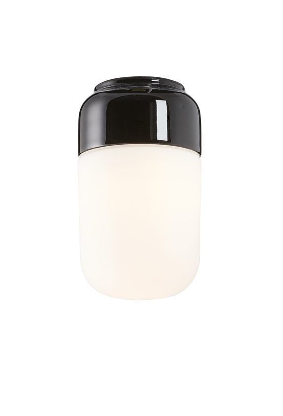Ohm 100/170 Ledvalaisin 8W IP44 Musta Matta Opaali
