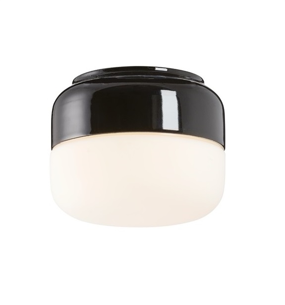 Ohm 140/115 Ledvalaisin 10W IP44 Musta Matta Opaali