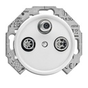 Antennirasia radio- ja TV-järjestelmille, joissa vahvistin DIN 45330 satelliittiliitäntä, Duroplast valkoinen