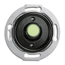 Impulssikytkin merkkivalolla, ilman symbooli. Musta bakeliitti.